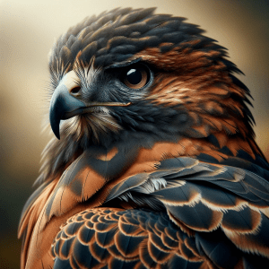 Close-up image of Hawaiian Hawk's unique features