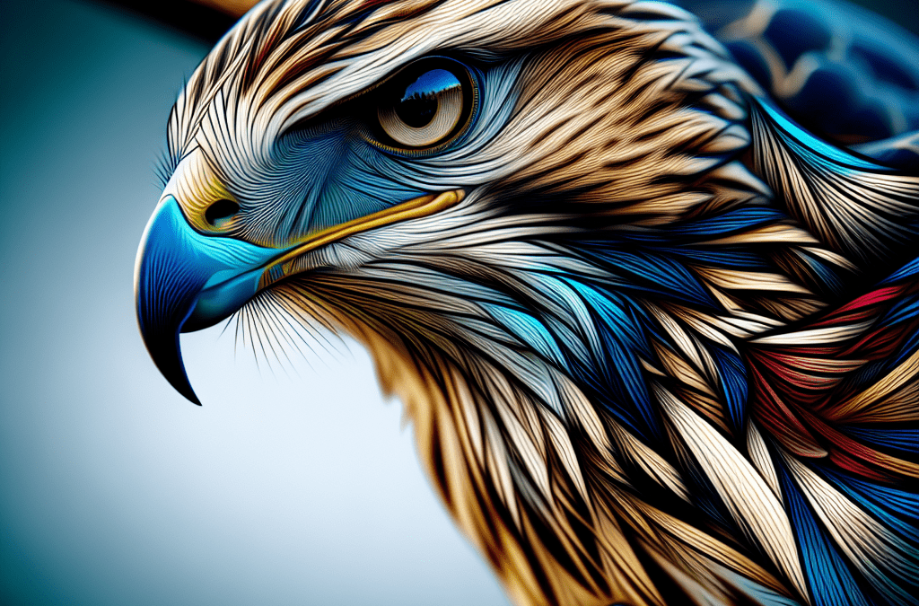 Detailed illustration of a vivid eagle.