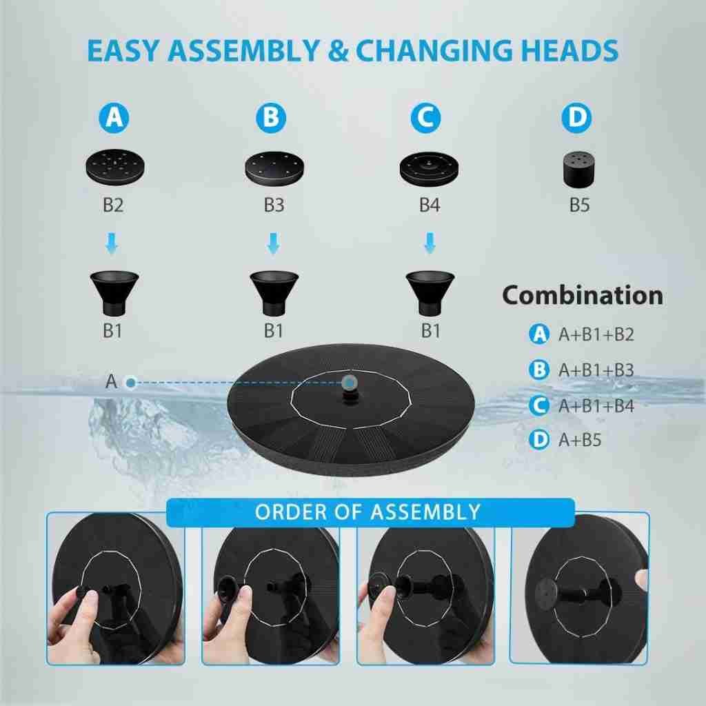 VIVOHOME Polyresin Antique Outdoor Golden Garden Bird Bath and Solar Powered Round Pond Fountain Combo Set VIVOHOME Polyresin Antique Outdoor Golden Garden Bird Bath and Solar Powered Round Pond Fountain Combo Set