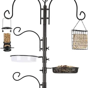 Complete Bird Feeding Station Kit – Includes Bird Feeder Pole, Hanging Bird Feeder, Planter Hanger, Multi Feeder, Metal Suet Feeder, and Bird Bath to Attract Wild Birds Complete Bird Feeding Station Kit – Includes Bird Feeder Pole, Hanging Bird Feeder, Planter Hanger, Multi Feeder, Metal Suet Feeder, and Bird Bath to Attract Wild Birds