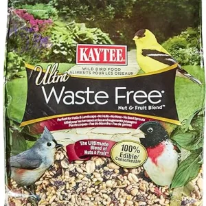 Kaytee Waste Free Nut and Fruit Food Seed Blend for Woodpeckers, Juncos, Cardinals, Grosbeaks, Finches, and Chickadees – 5.5 Pound Bag Kaytee Waste Free Nut and Fruit Food Seed Blend for Woodpeckers, Juncos, Cardinals, Grosbeaks, Finches, and Chickadees – 5.5 Pound Bag